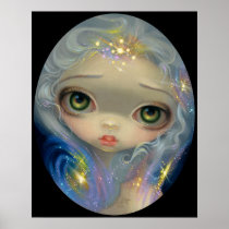 artsprojekt, big eyes art, eight and sand gallery, stardust, stardust art, angel, fairy, space, galaxies, jasmine becket-griffith, eight and sand, galaxy, stars, star, big eyes, big eye, big eyed, jasmine, becket-griffith, becket, griffith, beckett, jasmin, strangeling, artist, goth, gothic, gothic fairy, faery, fairies, faerie, fairie, lowbrow, low brow, strangling, fantasy art, original, lowbrow art, pop, surrealism, Poster with custom graphic design