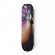 "Stardust" New York at Night Watercolor skateboards by PaulJacksonart "Stardust" New York at Night Watercolor skateboards