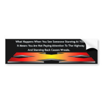 Stareing Back Bumper Sticker bumper stickers by DoviGirl2008 Stareing Back Bumper Sticker bumper stickers