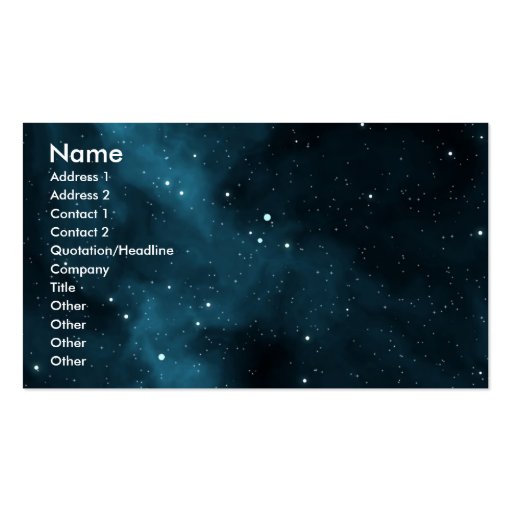 Starfield 1 business card (front side)