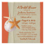 Starfish and Burlap Look Bridal Shower Custom Announcements