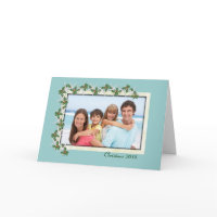 Starfish and Holly Tropical Photo Christmas Card