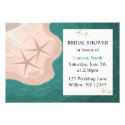 Starfish and Ocean Bridal Shower Custom Invitations