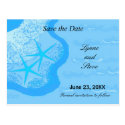Starfish and Ocean Save the Date Postcards