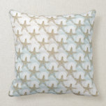 Starfish and Polka Dots Throw Pillow