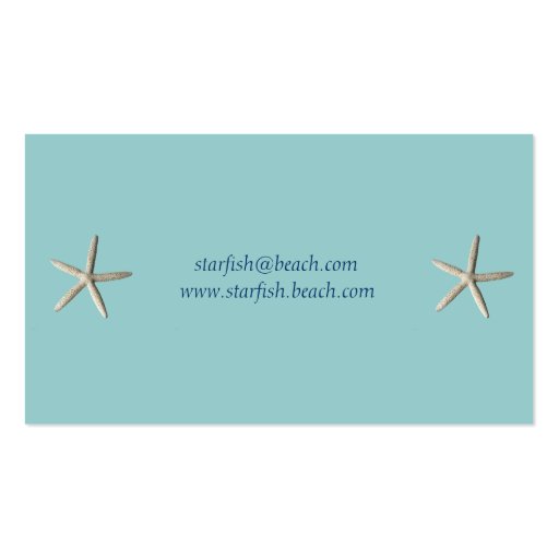 Starfish beach Business Card (back side)