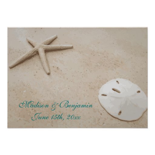 Starfish Beach Destination Wedding Invitations