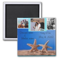Starfish BEach Save the date 3 photo Magnet