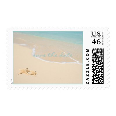 Starfish/Beach/save the date/DIY postage