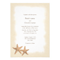 Starfish Beach Theme Wedding Invitations