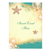 Starfish beach wedding engagement birthday custom announcement
