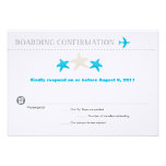 Starfish Boarding Pass RSVP Card Personalized Invitation