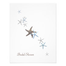 Starfish Bridal Shower Invitations