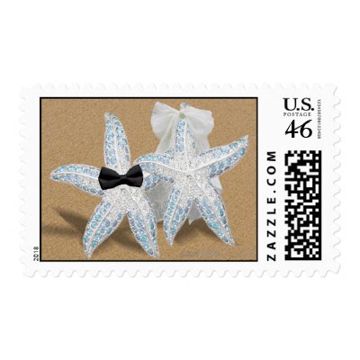 Starfish Bride Groom Postage