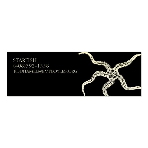 STARFISH BUISNESS CARD #2 BUSINESS CARD TEMPLATE (front side)