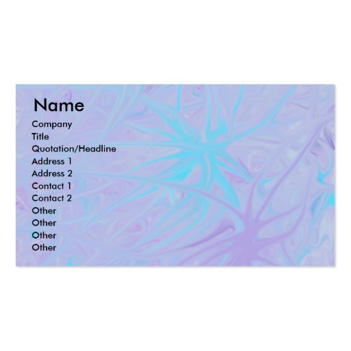 Starfish Business Card (front side)