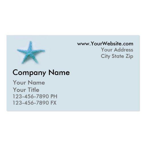 Starfish Business Card (front side)