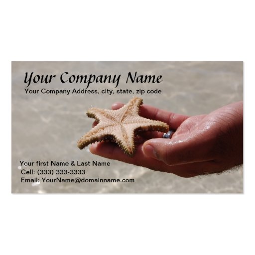 Starfish Business Card Template (front side)