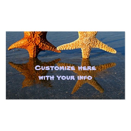 Starfish business cards (front side)
