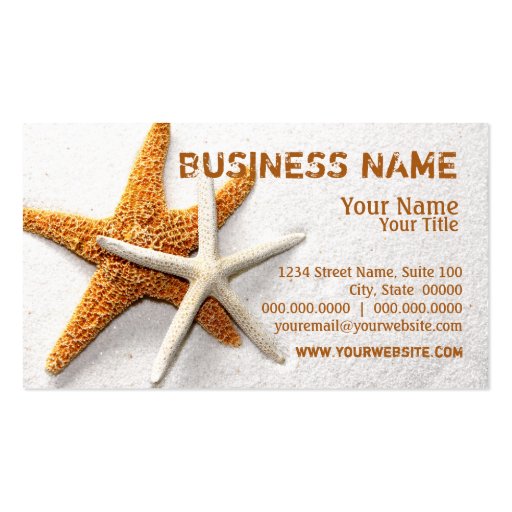 Starfish Business Cards (front side)