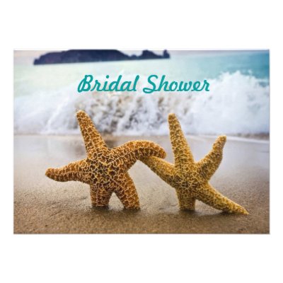Starfish Couple Bridal Shower Invitation