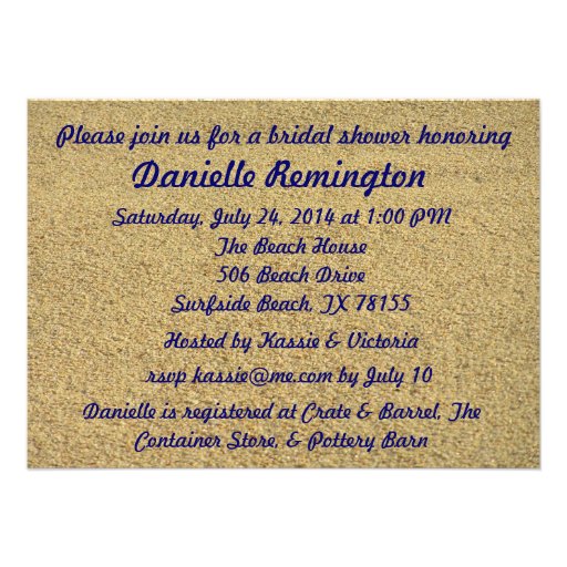 Starfish Couple Bridal Shower Invitation