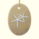 Starfish Couple Custom Oval Christmas Ornament ornaments