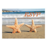 Starfish Couple on the Beach RSVP Card Personalized Invite