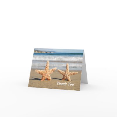 Starfish Couple on the Beach Thank You Cards