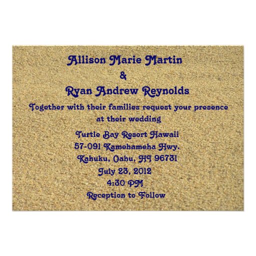 Starfish Couple Wedding Invitation