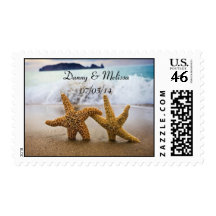 Starfish Couple Wedding Stamp
