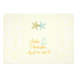 Starfish + damask Wedding Invitations