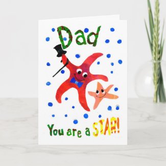 Starfish Father's Day Card card