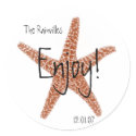 Starfish Favor Stickers