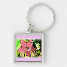 Starfish Flower - Purple Cactus/Succulent Flower Keychain