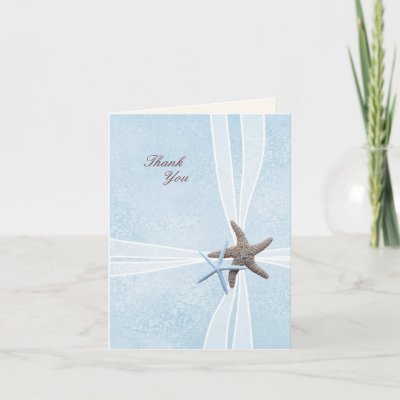 Starfish Gift Box Wedding Thank You Cards by sandpiperWedding