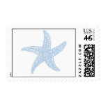 Starfish - light ble postage stamp