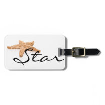 starfish luggage tag