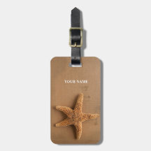 Starfish luggage tag