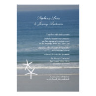 Starfish Ocean Custom Wedding Invitations
