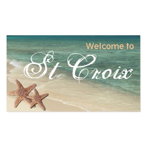 Starfish Ocean Gift tag to St Croix Business Card Zazzle
