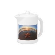 Starfish on Beach at Sunset