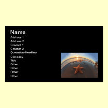Starfish on Beach at Sunset business cards