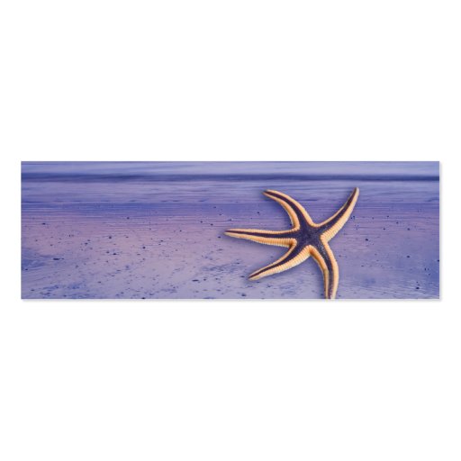 Starfish on the beach business card templates (front side)