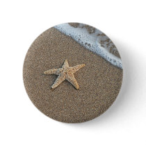 Starfish on the beach buttons by perfectpostage Starfish on the beach buttons
