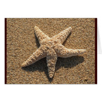 Starfish on the beach cards