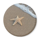 Starfish on the beach refrigerator magnet