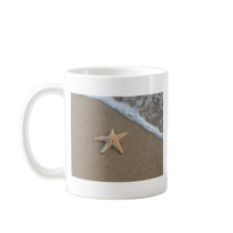 Starfish on the beach coffee mugs