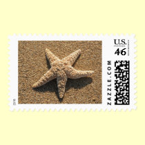 Starfish on the beach stamps