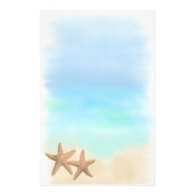 Starfish on the Beach stationery